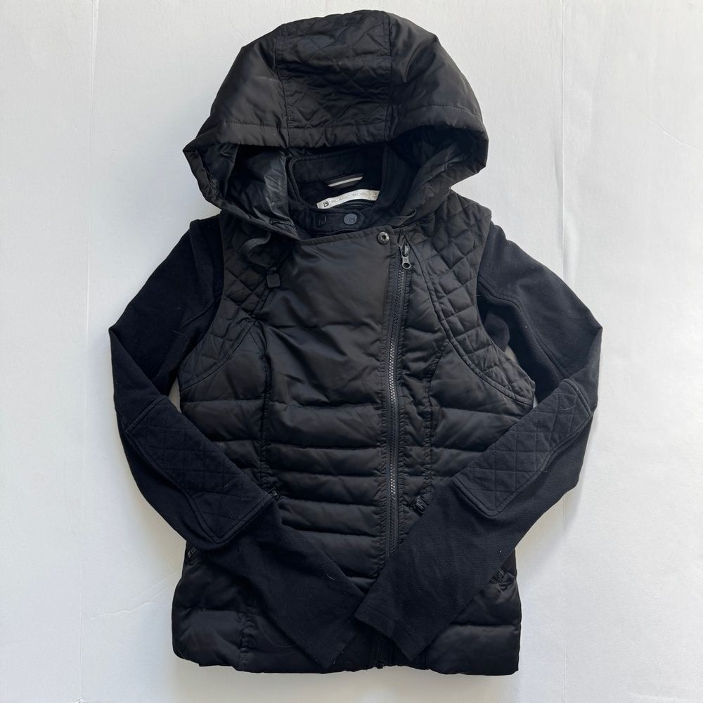 Blanc Noir 3-in-1 Packable Moto Jacket in Black Satin and Black Size Small - Picture 3 of 8